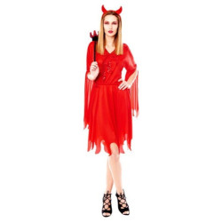 Disfraz Diablesa Diabla Para Adulto Deluxe Cosplay Halloween - Universo Surprise Diabla M