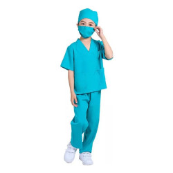 Disfraz Cirujano Médico Bata Verde Hospital