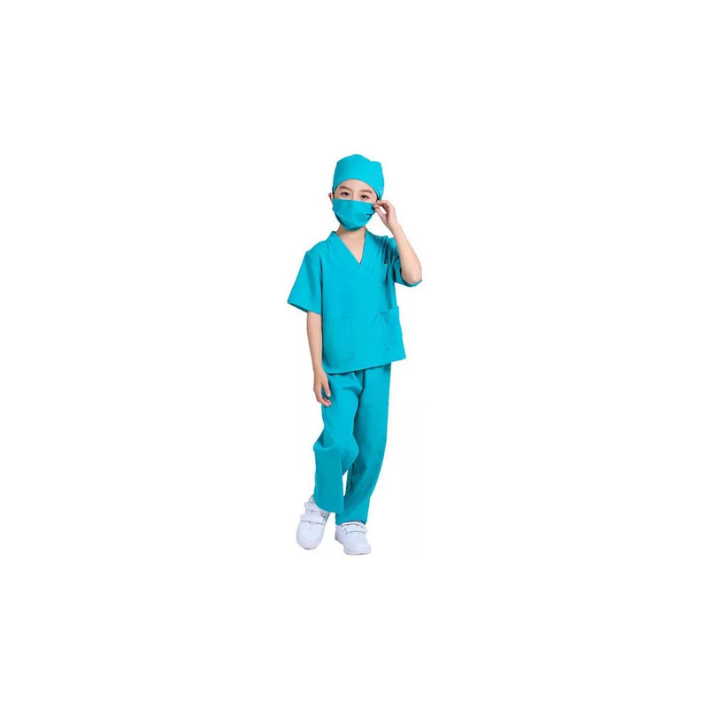 Disfraz Cirujano Médico Bata Verde Hospital