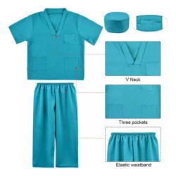 Disfraz Cirujano Médico Bata Verde Hospital