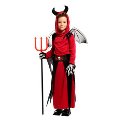 Disfraz De Diablito Incluye Tridente Para Niños Halloween Cosplay