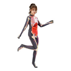 Disfraz Cuerpo Humano Para Niña Skull Halloween Cosplay - Universo Surprise