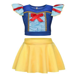 Traje De Baño Princesas Disney Para Niñas 2 Piezas