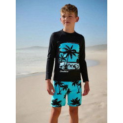 Traje De Baño Shein Niño Adolescente Short Y Polera