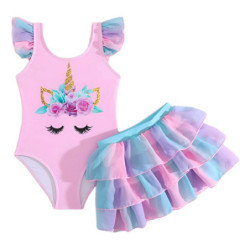 Traje De Baño Para Niña Shein