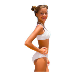 Traje De Baño Shein Adolescente Bikini Blanco O Negro
