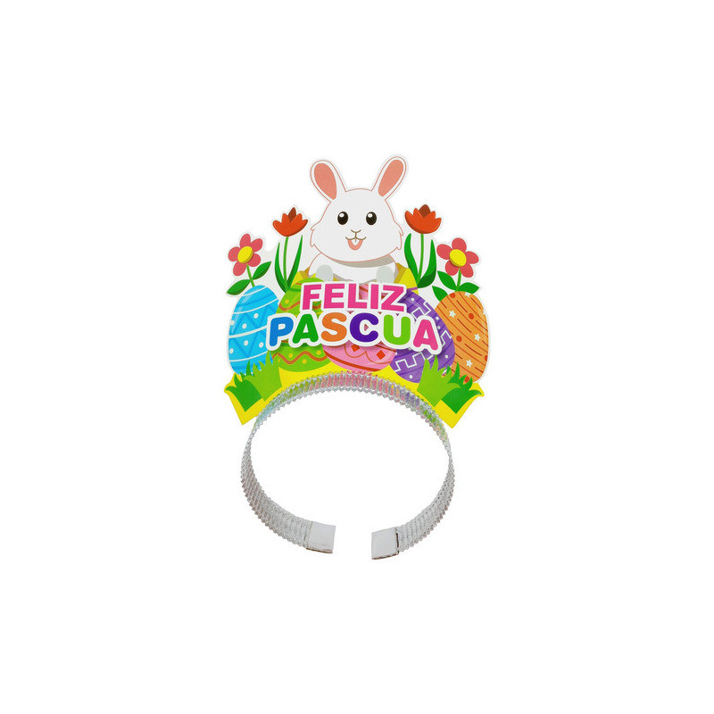 4 Cintillos Feliz Pascua - Semana Santa - Disfraz - Conejo Pascua