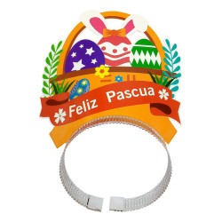 4 Cintillos Feliz Pascua - Semana Santa - Disfraz - Conejo Pascua