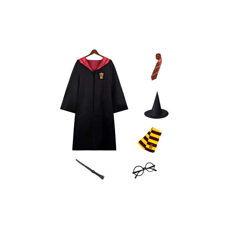 Disfraz Harry Potter - Gryffindor Niño - Halloween - Cosplay - Hogwarts - 6 Piezas - Mi Ropero Encantado