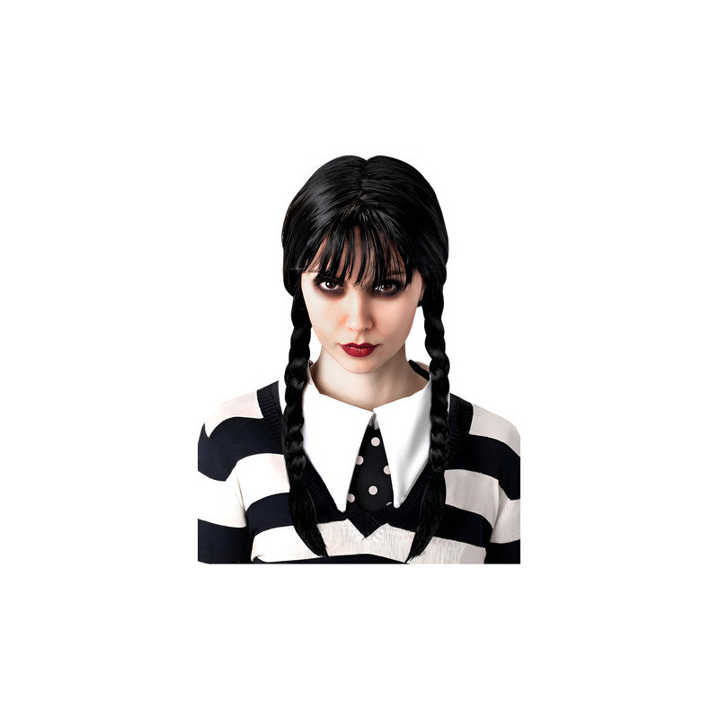 Peluca Merlina Addams - Cosplay - Halloween Merlina