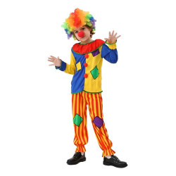 Disfraz Payaso Niños Incluye Peluca Y Nariz - Cosplay - Circo - Mi Ropero Encantado