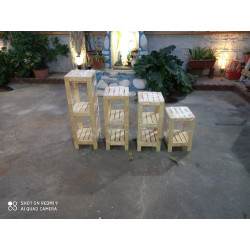Set De 4 Estantes Para Plantas 