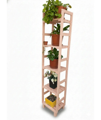 Estantería Vertical Para Plantas De Madera 150 Cm 5 Niveles Blanco Fino