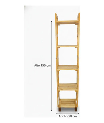 Estantería Vertical Para Plantas De Madera 150 Cm 5 Niveles Roble