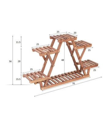 Estante Para Plantas Interiores En Forma De Triángulo