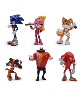 Set De 6 Figuras De Sonic De 6-7 Cm