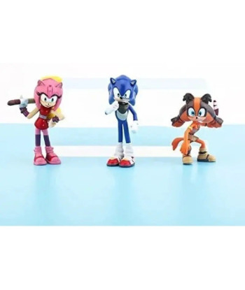 Set De 6 Figuras De Sonic De 6-7 Cm