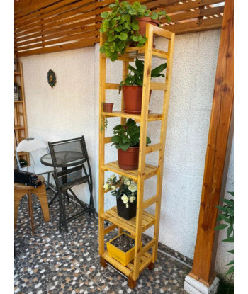 Estantería Vertical Para Plantas De Madera 150 Cm 5 Niveles Caoba