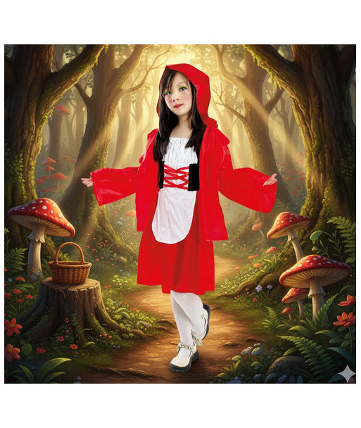 Disfraz Infantil Día Del Libro - Caperucita Roja - Lobo Caperucita 5-6