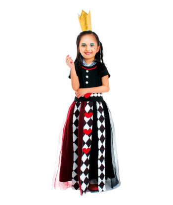 Disfraz Infantil Día Del Libro - Alicia - Sombrerero Loco Reina De Corazones 7-9