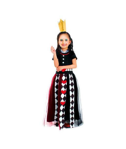 Disfraz Infantil Día Del Libro - Alicia - Sombrerero Loco Reina De Corazones 7-9