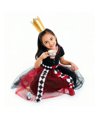 Disfraz Infantil Día Del Libro - Alicia - Sombrerero Loco Reina De Corazones 7-9