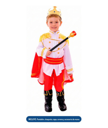 Disfraz De Príncipe Rojo Para Niño - Día Del Libro Príncipe Rojo 10-12