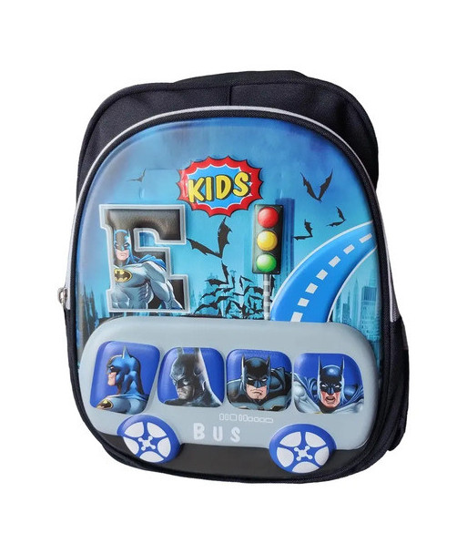 Mochila Escolar Infantil 3d Batman Multicolor Rayas