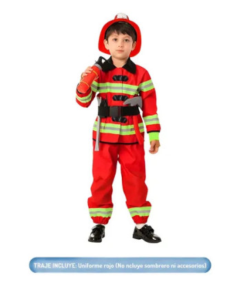 Disfraz De Bombero Para Niños (no Incluye Accesorios)