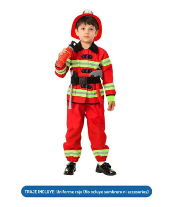 Disfraz De Bombero Para Niños (no Incluye Accesorios)