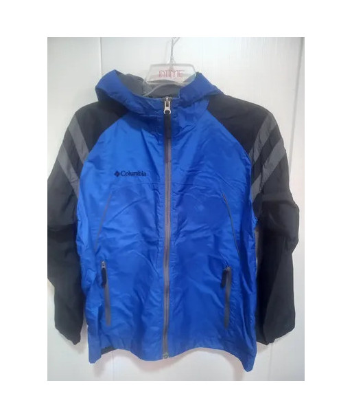 Cortavientos Infantil Columbia Azul Negro Talla 10-12 Azul 10-12 Lisa