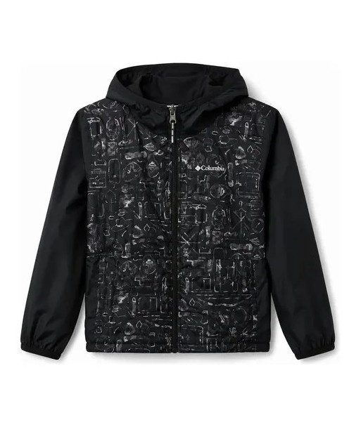 Cortavientos Columbia Reversible Talla 4-5 Negro 4-5 Lisa
