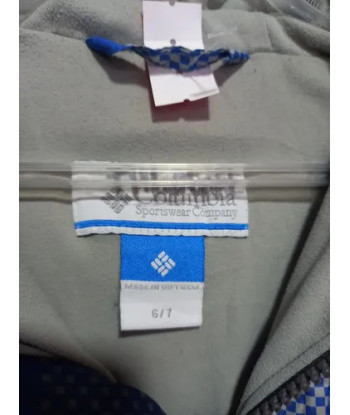 Cortavientos Impermeable Columbia Talla 6-7 Azul 6-7 Escosesa