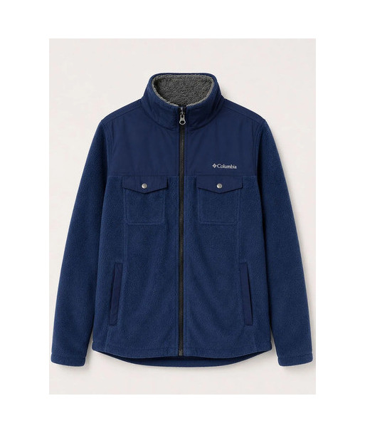Chaqueta Polar Columbia Híbrido Con Chiporro  Azul Marino Azul M Lisa