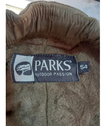 Pantalón Térmico Parks Talla 54 Xxl Forro Polar Café Visón