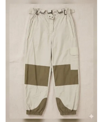 Pantalón De Nieve Hill Topper's Mujer Talla L Térmico Beige Beige Con Detalles Verde Oliva Bicolor / Bloque De Color L