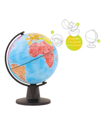 Globo Terráqueo Mapamundi Tecnodidattica Con Base 16 Cm 1400