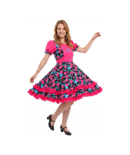 Vestido Mujer Chile Huasa China S M L Xl