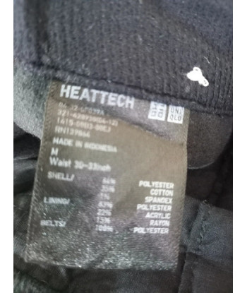 Pantalón Técnico Uniqlo Heattech Talla M Térmico Negro